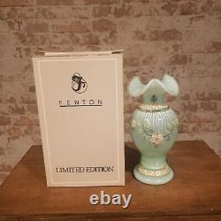 Limited Edition Fenton (h/p) Signed Willow Green Wave Crest Vase