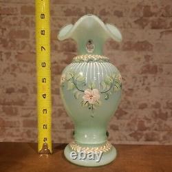 Limited Edition Fenton (h/p) Signed Willow Green Wave Crest Vase