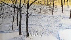 Limited Edition Lithograph Print -Winter Trees -Print Number 54 of 125 Signed