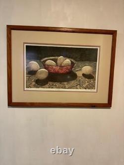 Limited Edition Lithograph Six Eggs by Penny Feder Framed Signed