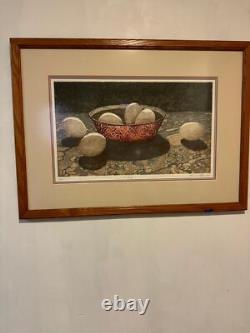 Limited Edition Lithograph Six Eggs by Penny Feder Framed Signed