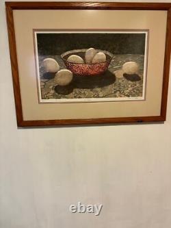 Limited Edition Lithograph Six Eggs by Penny Feder Framed Signed