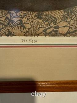 Limited Edition Lithograph Six Eggs by Penny Feder Framed Signed