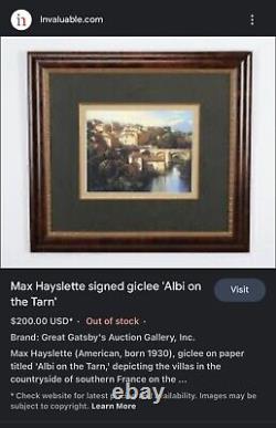 Limited Edition Max Hayslette Signed, Numbered Matted and Framed ready to hang