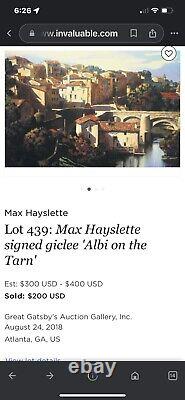 Limited Edition Max Hayslette Signed, Numbered Matted and Framed ready to hang