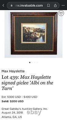 Limited Edition Max Hayslette Signed, Numbered Matted and Framed ready to hang