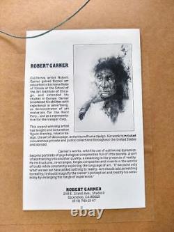 Limited Edition Native American Chief 45/250 Robert Garner pencil signed Framed