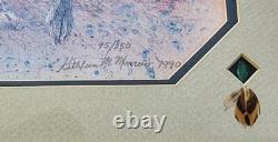 Limited Edition Native American & Wolf 95/250 Kathleen M Morrow Signed Litho