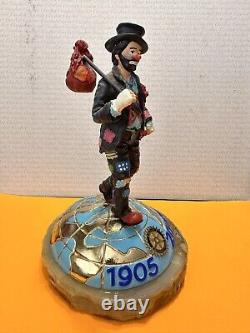 Limited Edition Rotary International Signed Ron Lee Hobo Emmett Kelly Clown