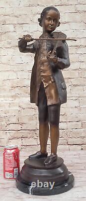 Limited Edition Signed & Numbered by Collett Mozart with Violin Bronze Sculpture