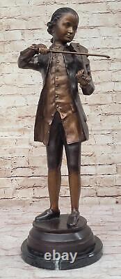 Limited Edition Signed & Numbered by Collett Mozart with Violin Bronze Sculpture