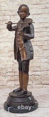 Limited Edition Signed & Numbered by Collett Mozart with Violin Bronze Sculpture