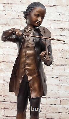 Limited Edition Signed & Numbered by Collett Mozart with Violin Bronze Sculpture