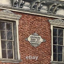 Limited Edition Signed Print By C G Morehead 1970 Old Southern Bank Framed