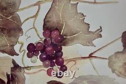 Limited edition print Wild Grape signed Lyn Snow matted and framed