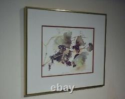 Limited edition print Wild Grape signed Lyn Snow matted and framed