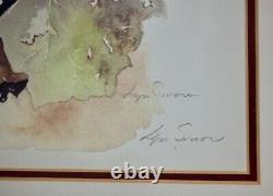 Limited edition print Wild Grape signed Lyn Snow matted and framed