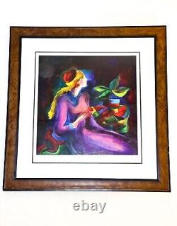 Linda Le Kinff Passing Time With Max Serigraph Framed Signed