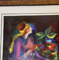 Linda Le Kinff Passing Time With Max Serigraph Framed Signed