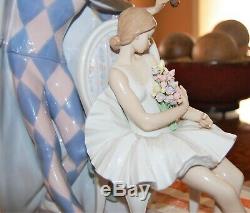 Lladro #5932. Jester Serenade. Signed Limited Edition WithBase. Large 14.5H. 1989