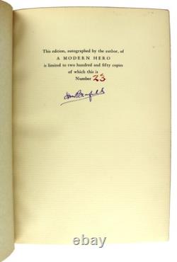 Louis Bromfield / A Modern Hero / Signed Limited 1st Ed Slipcase & VG+ DJ / 1932 Louis Bromfield / A Modern Hero / Signed Limited 1st Ed Slipcase & VG+ DJ / 1932