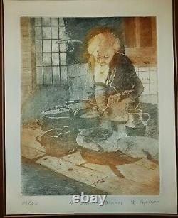 MARGERY RYERSON Color Etching PENCIL SIGNED Limited Edition