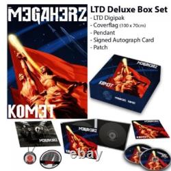 MEGAHERZ Komet/Limited Edition Deluxe AUTOGRAPHED Fanbox cd patch flag pendant
