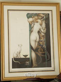 MICHAEL PARKES Stone Lithograph NIGHT AND DAY signed Limited Edition 250 framed