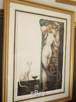 MICHAEL PARKES Stone Lithograph NIGHT AND DAY signed Limited Edition 250 framed