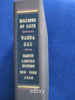 MILLIONS OF CATS wi ORIGINAL ENGRAVING BOTH SIGNED by WANDA GAG 1st Ltd Ed
