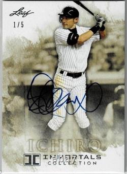 MLB Ichiro 13 LEAF IMMORTALS COLLECTION 5 Limited Edition Autographed Cards