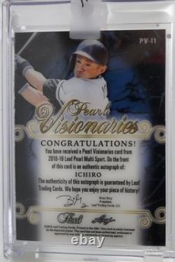 MLB Ichiro 19 Leaf Pearl Visionaries Limited Edition Autographed Card