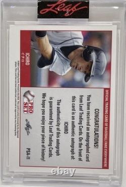 MLB Ichiro 21 Leaf Pro Set 4 Limited Edition Autographed Card
