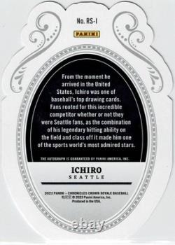 MLB Ichiro 23 PANINI Chronicles Crown Royale Limited Edition Autographed Card 99