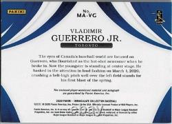 MLB Vladimir Guerrero JR 20 Panini Immaculate 5 Limited Edition Autographed Je