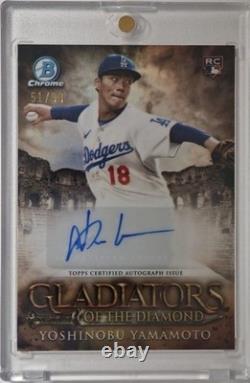 MLB Yoshinobu Yamamoto 24 Bowman Chrome 99 Limited Edition Autographed Rookie Ca