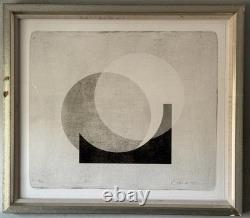 Malcolm Sanders Vintage Modern Art Abstract Lithograph Signed Limited Edition Uk