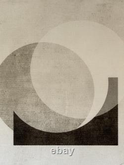 Malcolm Sanders Vintage Modern Art Abstract Lithograph Signed Limited Edition Uk