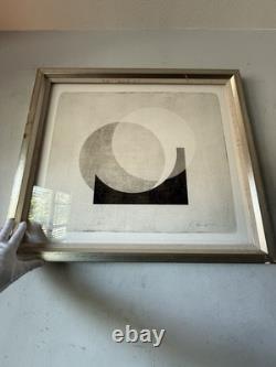 Malcolm Sanders Vintage Modern Art Abstract Lithograph Signed Limited Edition Uk