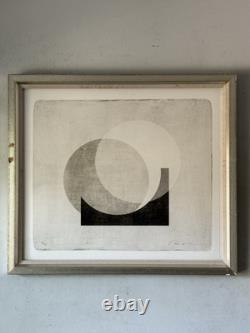 Malcolm Sanders Vintage Modern Art Abstract Lithograph Signed Limited Edition Uk