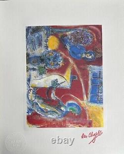 Marc Chagall The Paris studio. Original Signed Lithograph Limited Edition