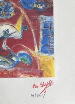 Marc Chagall The Paris studio. Original Signed Lithograph Limited Edition