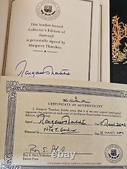 Margaret Thatcher SIGNED EASTON PRESS EDITION Statecraft Full Leather