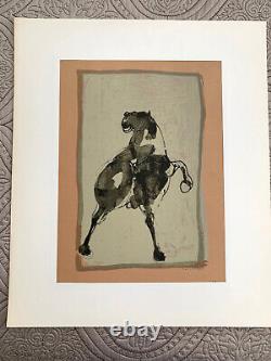 Marino Marini Limited Edition Lithograph Titled Cavallo 1950 Signed & Dated