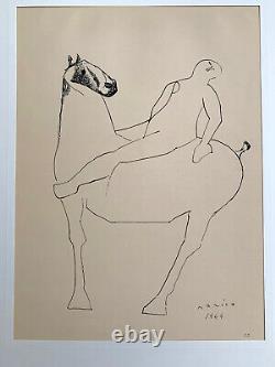 Marino Marini Limited Edition Lithograph Titled Miracola 1944 Signed & Dated