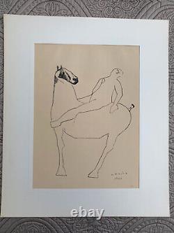 Marino Marini Limited Edition Lithograph Titled Miracola 1944 Signed & Dated