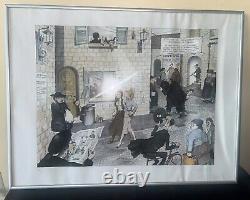 Martin Holt Signed Limited Edition Lithograph 182/300 Visitors To Mea Shearim
