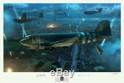 Matt Hall Art Print Autographed 101st AB Band of Brothers vet & C-47 Dday pilot