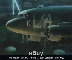 Matt Hall Art Print Autographed 101st AB Band of Brothers vet & C-47 Dday pilot