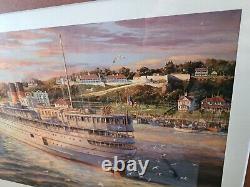 Michael Blaser Limited Edition Print Port-O-Call Mackinac Michigan Signed #215